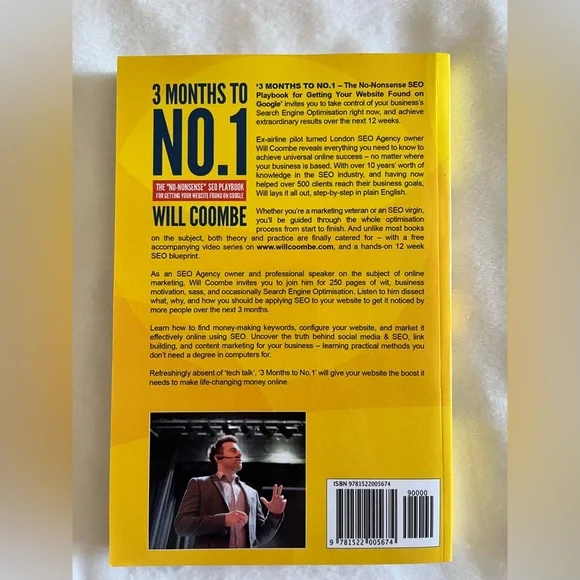 3 Months to No.1 SEO Playbook by Will Coombe- NWT - Picture 2 of 2